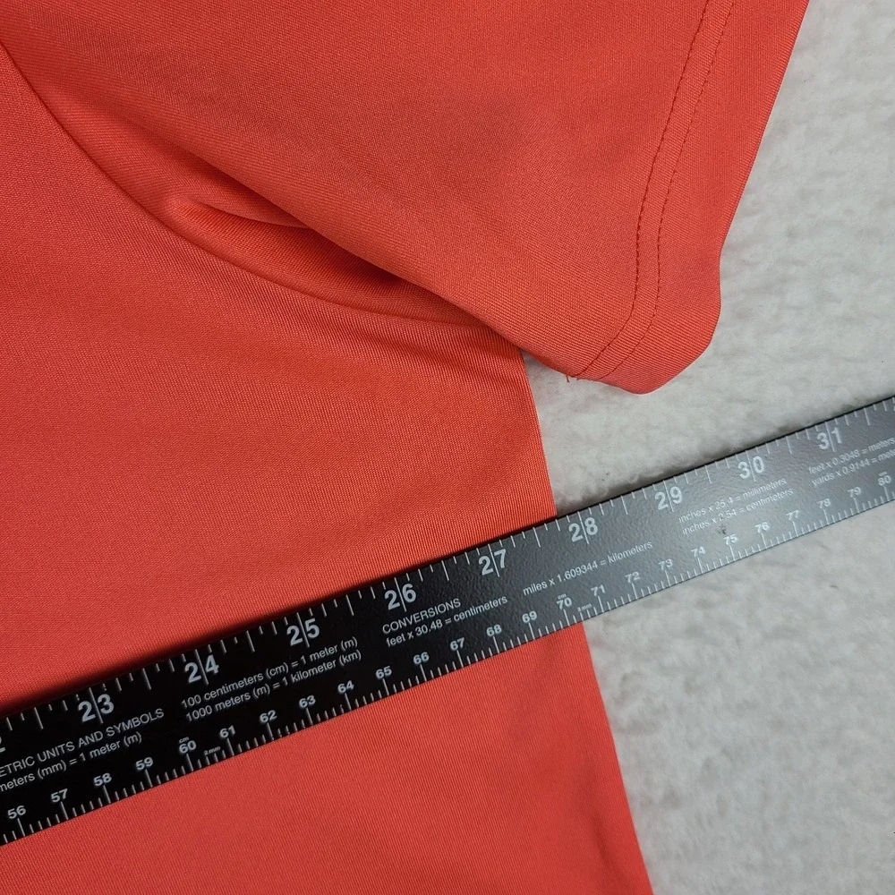 Callaway Polo Shirt Mens 3XL XXXL Orange Solid Opti Dri Performance Short Sleeve